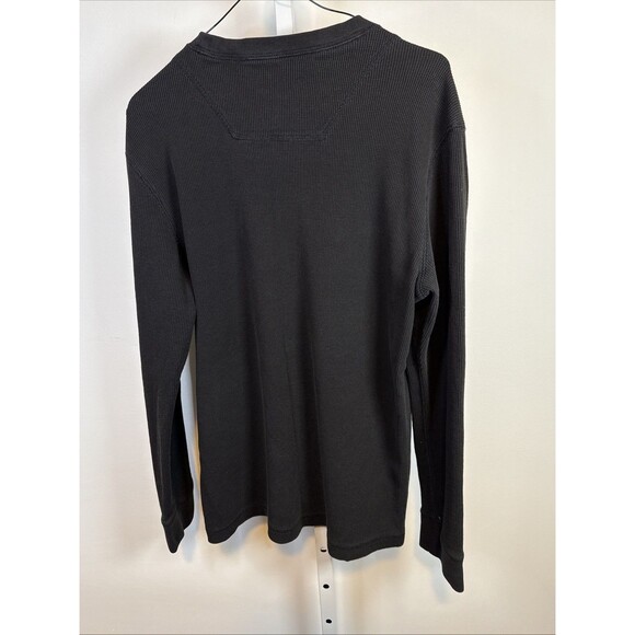 Timberland Mens Long Sleeve Waffle Knit Shirt Size L Dark Gray Thermal Layers - Picture 5 of 5